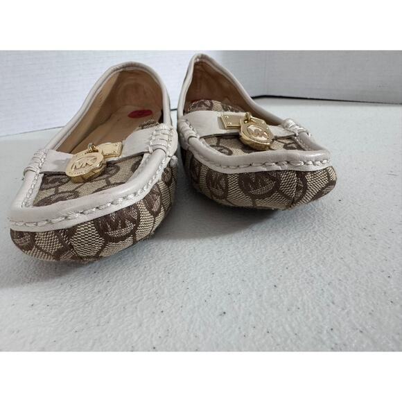 NEW!! "Michael Kors" Hamilton Loafer Moc Jacquard Khaki/Vanilla SZ 6 Old Money - Picture 5 of 7